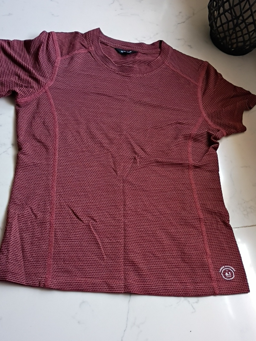 allbirds  Maroon Textured Athletic Tee